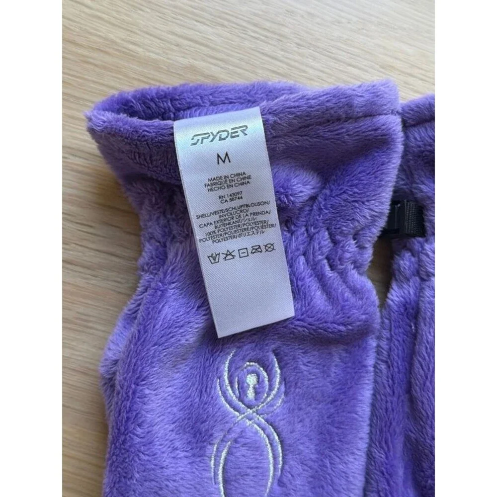 Spyder bunny little girls purple teddy fleece mittens size M